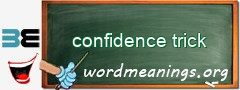 WordMeaning blackboard for confidence trick
